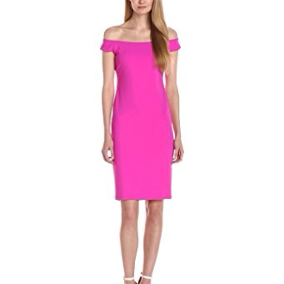 eliza j off shoulder sheath dress